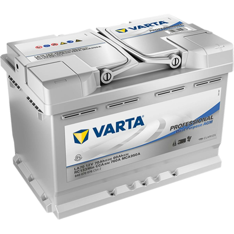 VARTA LA70 Professional AGM 840 070 076 Batteries Décharge Lente 70Ah