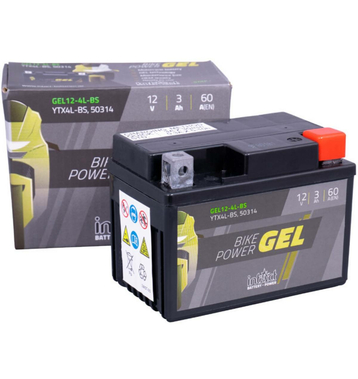 Intact Bike-Power GEL Batteries moto GEL12-4L-BS 3Ah (DIN 50314) YTX4L-BS