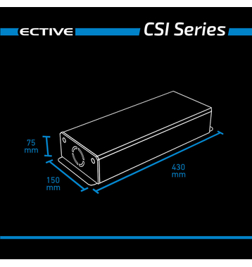 ECTIVE CSI 10 1000W/12V Onduleur sinusodal avec chargeur, fonction CPS et ASI