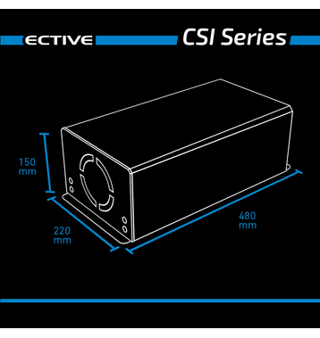 ECTIVE CSI 30 Onduleur sinusoïdal 3000W/12V avec chargeur, fonction priorité secteur et ASI