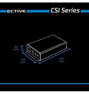 ECTIVE CSI 3 Onduleur sinusoïdal 300W/12V avec chargeur, fonction priorité secteur et ASI