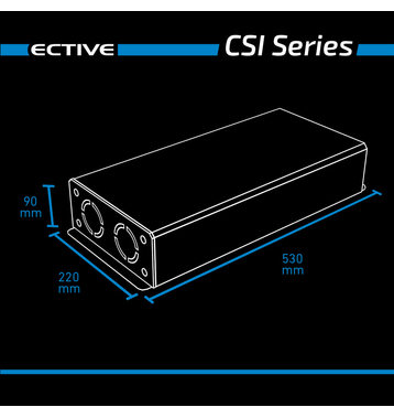 ECTIVE CSI 25 Onduleur sinusodal 2500W/24V avec chargeur, fonction priorit secteur et ASI