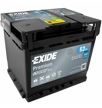 Exide EA530 Premium Carbon Boost 53Ah Batteries voiture