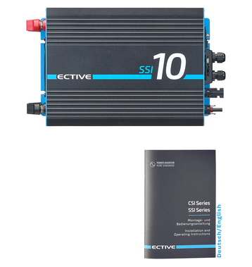 ECTIVE SSI 10 Onduleur sinusoïdal 1000W/24V avec régulateur de charge MPPT, chargeur, fonction priorité secteur et ASI