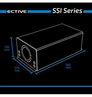 ECTIVE SSI 30 Onduleur sinusodal 3000W/12V avec rgulateur de chargeMPPT, chargeur, fonction priorit secteur et ASI