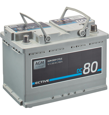 ECTIVE DC 80 AGM Deep Cycle 80Ah Batteries Décharge Lente