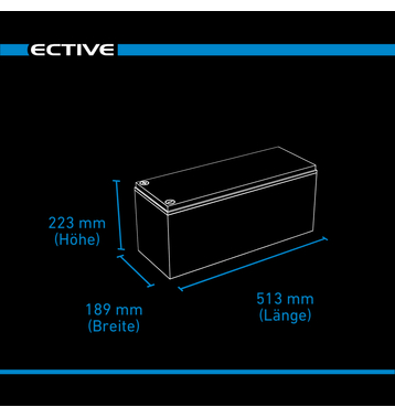 ECTIVE DC 150 AGM Deep Cycle 150Ah Batteries Décharge Lente