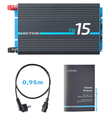 ECTIVE TSI 15 Onduleur sinusoïdal 1500W/24V avec fonction priorité secteur et ASI
