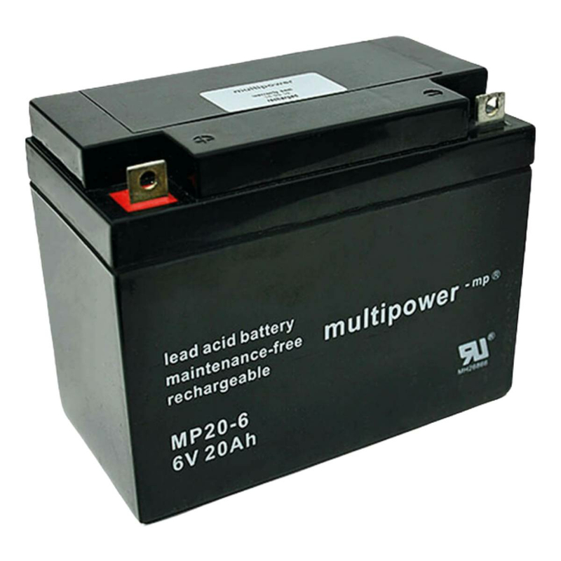 Multipower 6V 20Ah Batterie Plomb - 6V - Batterie au plomb - Piles  rechargeables