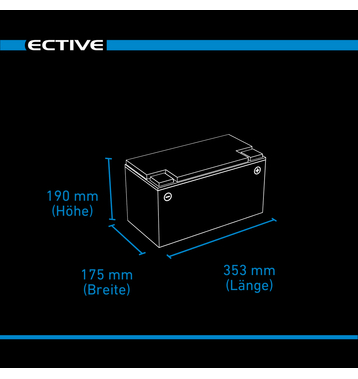 ECTIVE DC 95 Gel Deep Cycle 95Ah Batteries Décharge Lente