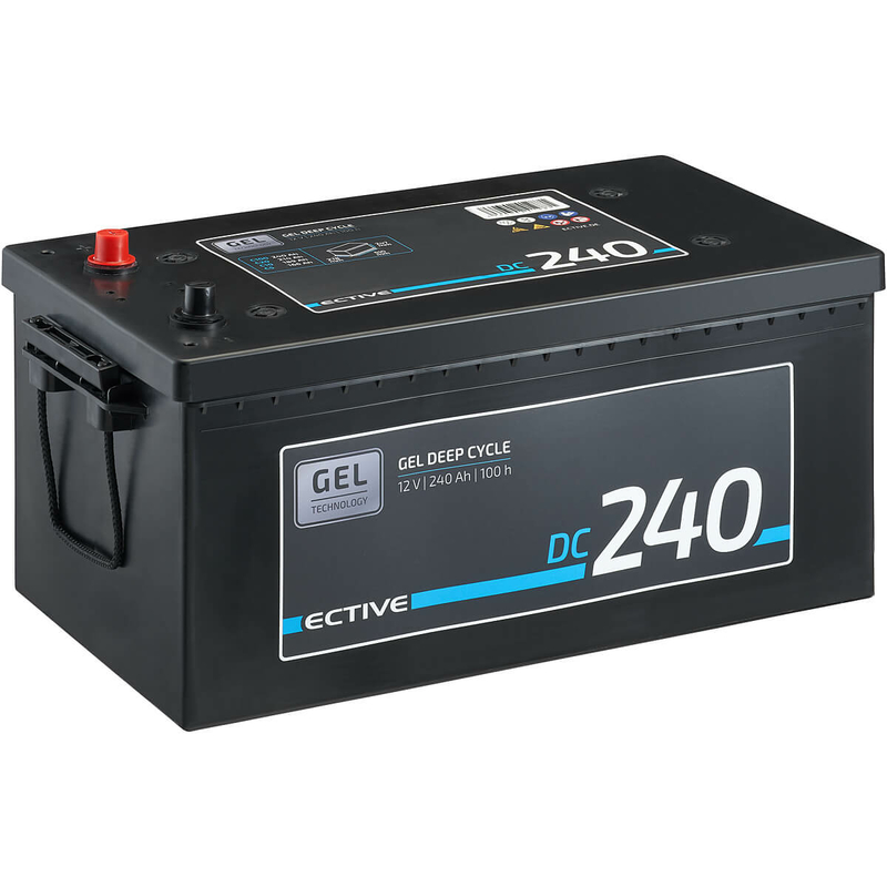 ECTIVE DC 230 GEL Slim 12V Batteries Décharge Lente 230Ah