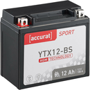 Accurat Sport AGM YTX12-BS Batteries moto 10Ah 12V (DIN...