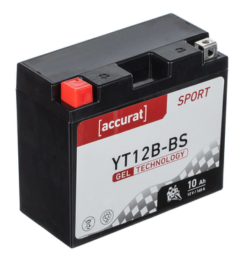 Accurat Sport GEL YT12B-BS Batteries moto 10Ah 12V (DIN...