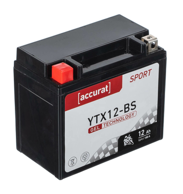 Accurat Sport GEL YTX12-BS Batteries moto 12Ah 12V (DIN...