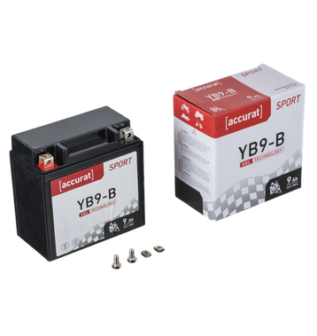 Accurat Sport GEL YB9-B Batteries moto 9Ah 12V (DIN 50914) YG9-B 12N9-4B1 Gel12-9-4B-1