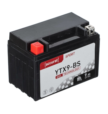 Accurat Sport GEL YTX9-BS Batteries moto 9Ah 12V (DIN 50812) YT9B-BS YG9-BS