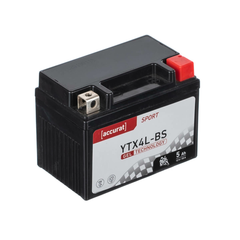 Gel-Batterie CIT YB4L-B, 12 V 5 Ah, Pluspol