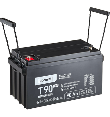 Accurat Traction T90 Pro AGM 12V Batteries Décharge Lente 90 Ah Batterie de plomb