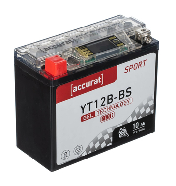 Accurat Sport GEL LCD YT12B-BS Batteries moto 10Ah 12V (DIN 51015) YT12B-4 YG12B-4