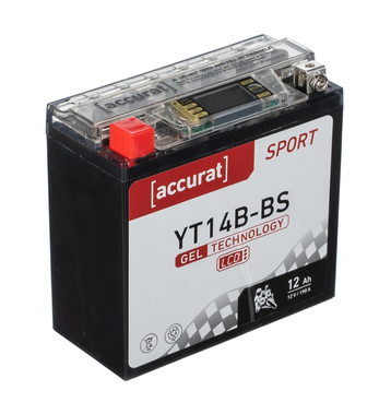 Accurat Sport GEL LCD YT14B-BS Batteries moto 12Ah 12V (DIN 51201) YT14B-4 GEL12-14B-4 YG14B-4