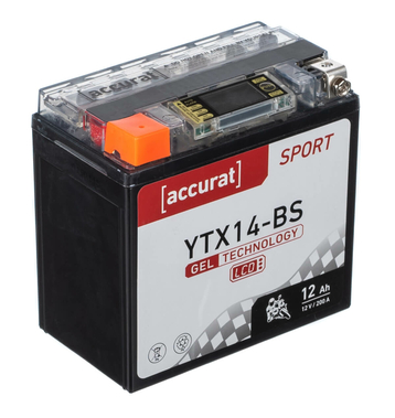 Accurat Sport GEL LCD YTX14-BS Batteries moto 12Ah 12V...