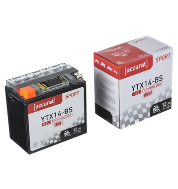 Accurat Sport GEL LCD YTX14-BS Batteries moto 12Ah 12V (DIN 51214) YG14-BS