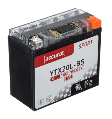 Accurat Sport GEL LCD YTX20L-BS Batteries moto 20Ah 12V...