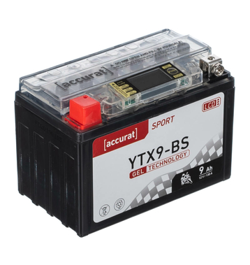 Accurat Sport GEL LCD YTX9-BS Batteries moto 9Ah 12V (DIN...