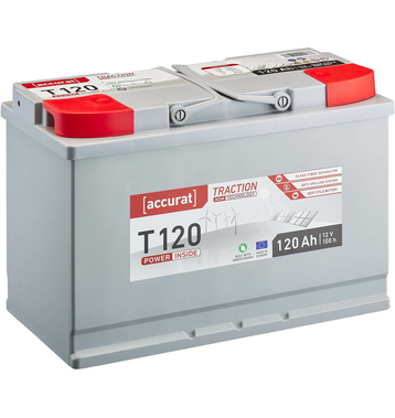 Accurat Traction T120 AGM Batteries Décharge Lente 120Ah