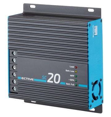 ECTIVE SC 20 MPPT Contrôleur de charge solaire pour 12/24V Batteries Décharge Lenten 240Wp/480Wp 50V 20A
