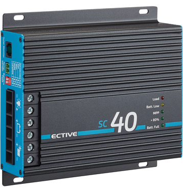 ECTIVE SC 40 MPPT Contrôleur de charge solaire pour 12/24V Batteries Décharge Lenten 480Wp/960Wp 50V 40A