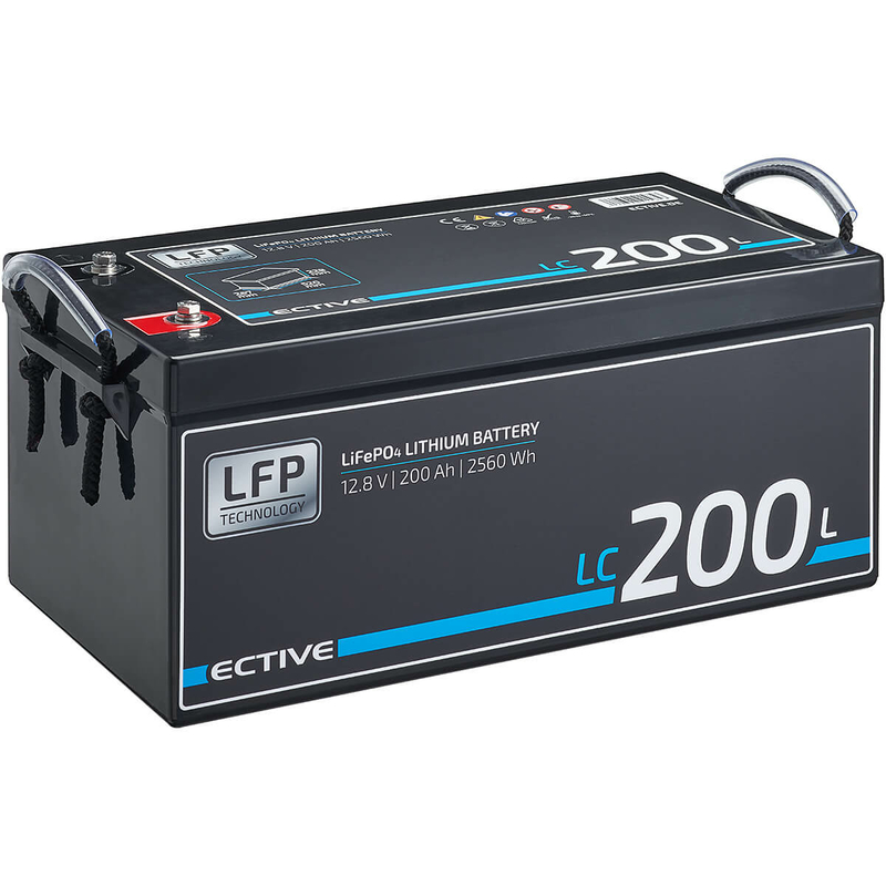 ECTIVE LC 200L 12V LiFePO4 Lithium Batteries Décharge Lente 200 Ah