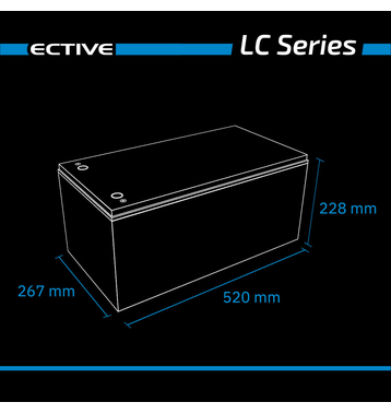ECTIVE LC 200L 12V LiFePO4 Lithium Batteries Décharge Lente 200 Ah