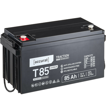 Accurat Traction T85 Carbon AGM Batterie de plomb 85Ah