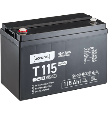 Accurat Traction T115 Carbon AGM Batterie de plomb 115Ah