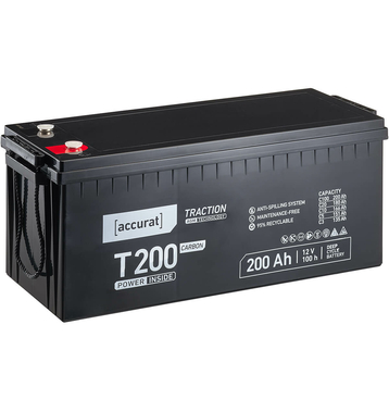Accurat Traction T200 Carbon AGM Batterie de plomb 200Ah