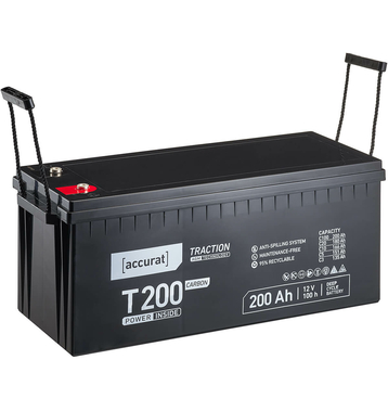 Accurat Traction T200 Carbon AGM Batterie de plomb 200Ah