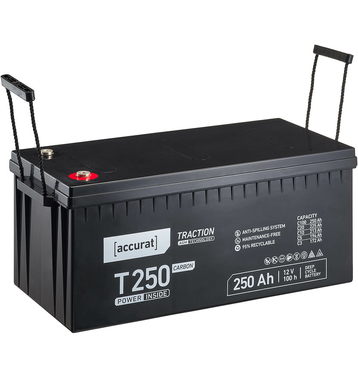 Accurat Traction T250 Carbon AGM Batterie de plomb 250Ah