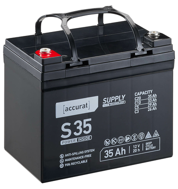 Accurat Supply S35 AGM Batterie de plomb 35 Ah