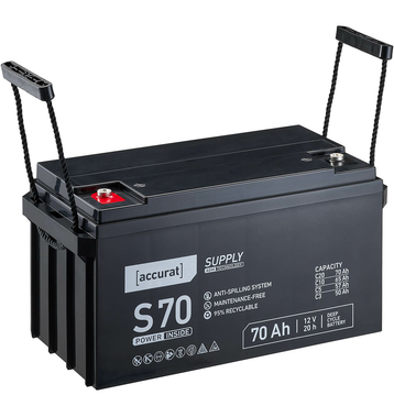 Accurat Supply S70 AGM Batterie de plomb 70 Ah