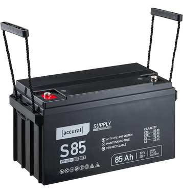 Accurat Supply S85 AGM Batterie de plomb 85 Ah