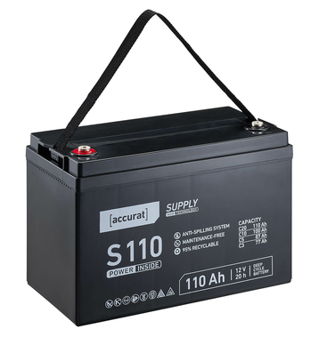 Accurat Supply S110 AGM Batterie de plomb 110 Ah