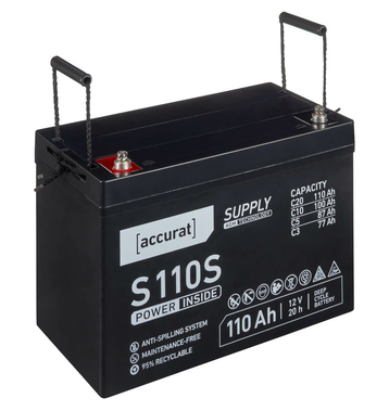 Accurat Supply S110s AGM Batterie de plomb 110 Ah