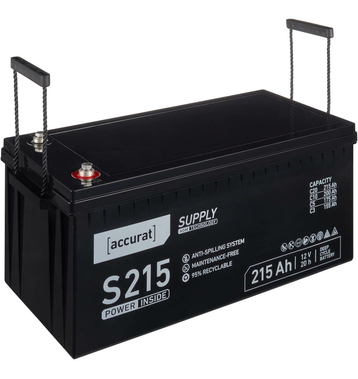 Accurat Supply S215 AGM Batterie de plomb 215 Ah