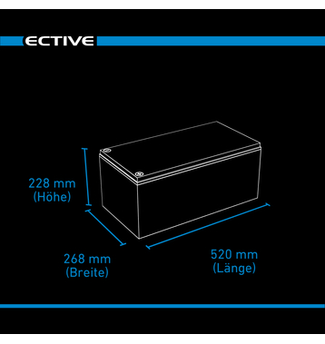 ECTIVE LC 250L BT 12V LiFePO4 Lithium Batteries Décharge Lente 250 Ah
