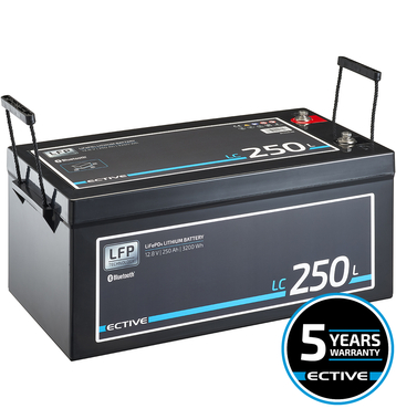 ECTIVE LC 250L BT 12V LiFePO4 Lithium Batteries Décharge Lente 250 Ah