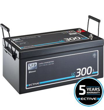 ECTIVE LC 300L LT 12V LiFePO4 Lithium Batteries Décharge Lente 300 Ah