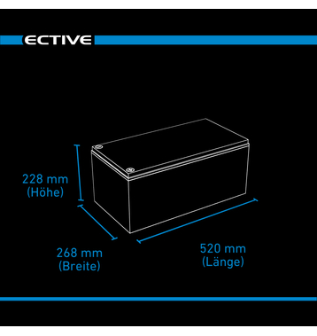 ECTIVE LC 300L 12V LiFePO4 Lithium Batteries Décharge Lente 300 Ah