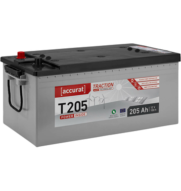 Accurat Traction T205 AGM Batteries Décharge Lente 205Ah