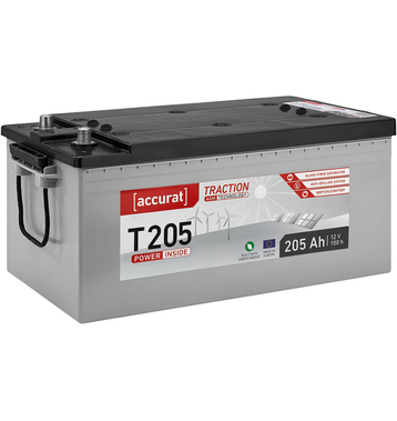 Accurat Traction T205 AGM Batteries Décharge Lente 205Ah